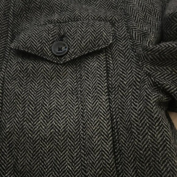 ZARA MAN Herringbone Hooded Jacket/Coat Size L New With Tags - Picture 9 of 15